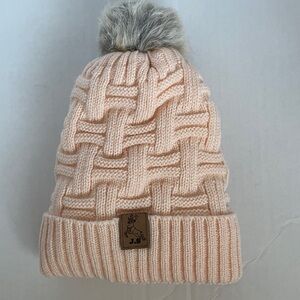 Cozy Knit Beanie with Fur Pom